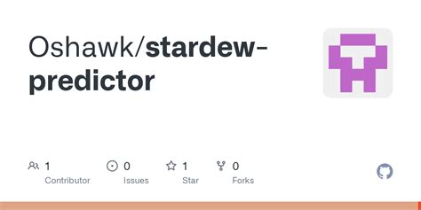 stardew predictor|GitHub .
